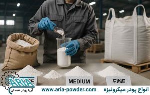 تصویر کارتونی نباشه متن روی تصویر نباشه "انتخاب مش مناسب کربنات کلسیم برای هر صنعت"این موضوع رو هم زیبا تر نمایش بده